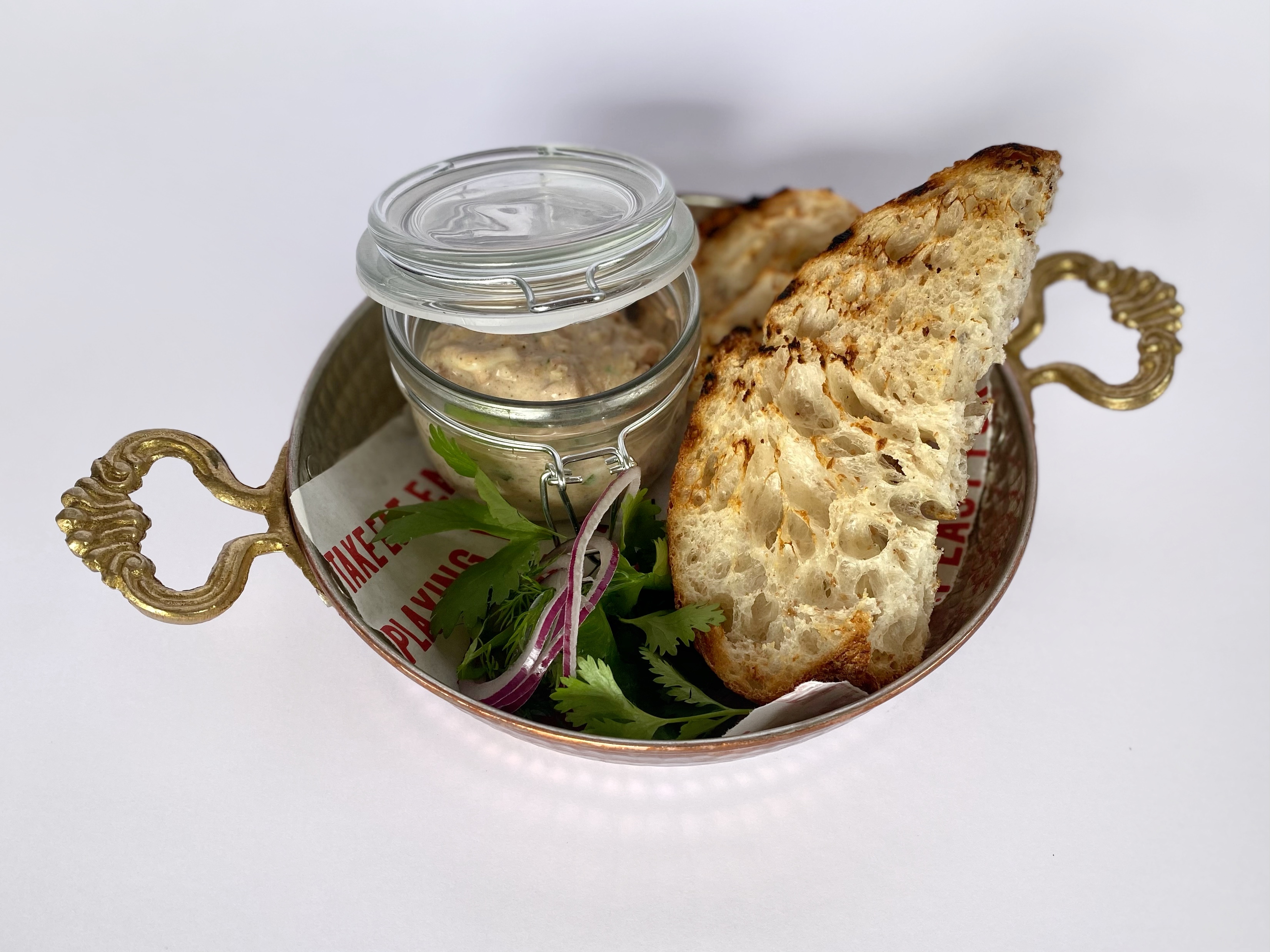 <span style="color: rgb(0, 0, 0);">Cod liver rillette with craft tartine bread</span>